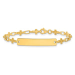 Sterling Silver Gold-tone 6. Cross Children's ID Bracelet view 2