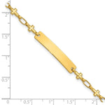 Sterling Silver Gold-tone 6. Cross Children's ID Bracelet view 6