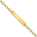 Sterling Silver Gold-tone 6. Cross Children's ID Bracelet view 1