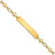 Sterling Silver Gold-tone 6. Cross Children's ID Bracelet