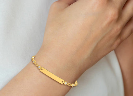 Sterling Silver Bracelets Style QID248GP - Classique Jewelry Inc.