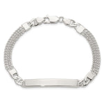 Sterling Silver Double Strand Curb Link 8in ID Bracelet view 4