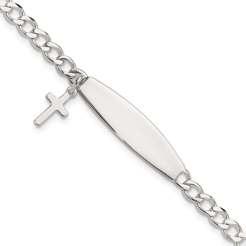 Sterling silver cross bracelet