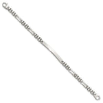 Sterling Silver Polished Fancy Link ID Bracelet, 7.5 x 4.7mm view