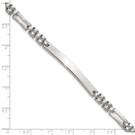 Sterling Silver Polished Fancy Link ID Bracelet, 7.5 x 4.7mm view