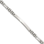 Sterling Silver Polished Fancy Link ID Bracelet, 7.5 x 4.7mm view