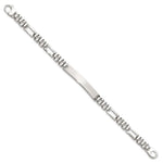 Sterling Silver Polished Fancy Link ID Bracelet, 7.75 x 6.5mm view