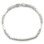 Sterling Silver Polished Fancy Link ID Bracelet, 7.75 x 6.5mm view