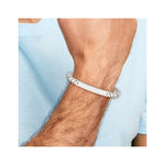 Sterling Silver Polished Fancy Link ID Bracelet, 7.75 x 6.5mm view