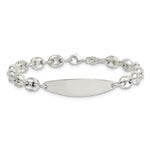 Sterling Silver Polished Mariner/Anchor Link ID Bracelet, 7.5 x 5mm view