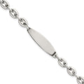 Sterling Silver Polished Mariner/Anchor Link ID Bracelet, 7.5 x 5mm