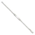 Sterling Silver Children's ID Bracelet, 5.5 x 6mm (-5.5) view