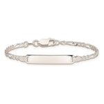 Sterling Silver Children's ID Bracelet, 5.5 x 6mm (-5.5) view
