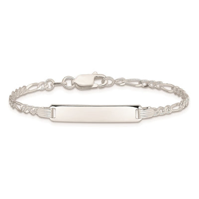 Sterling Silver Children's ID Bracelet, 5.5 x 6mm (-5.5)