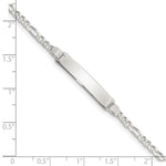 Sterling Silver Children's ID Bracelet, 5.5 x 6mm (-5.5) view