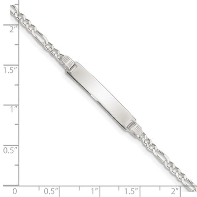Sterling Silver Children's ID Bracelet, 5.5 x 6mm (-5.5)