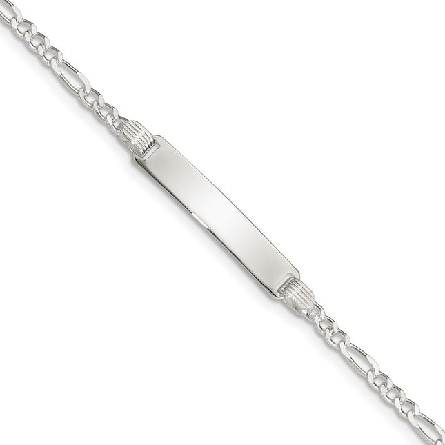 Sterling Silver Children's ID Bracelet, 5.5 x 6mm (-5.5)