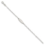 Sterling Silver Polished Fancy Link with Extension Childrens ID Bracelet view 3