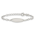 Sterling Silver Polished Fancy Link with Extension Childrens ID Bracelet view 2