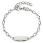 Sterling Silver Polished Fancy Link with Extension Childrens ID Bracelet view 4