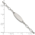 Sterling Silver Polished Fancy Link with Extension Childrens ID Bracelet view 5