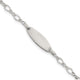 Sterling Silver Polished Fancy Link with Extension Childrens ID Bracelet