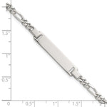 Sterling Silver Polished Figaro Link 6. with Extension Childrens ID Bracelet view 5