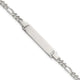 Sterling Silver Polished Figaro Link 6. with Extension Childrens ID Bracelet