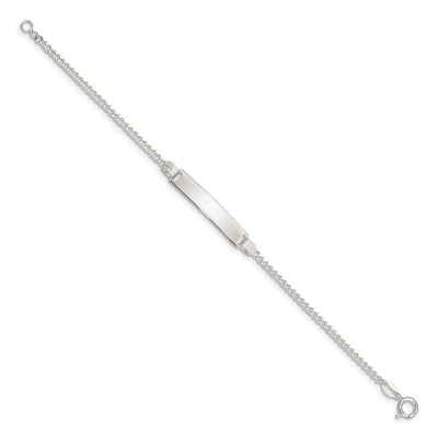 Sterling Silver Children's ID Bracelet, 5.5 x 6mm (-5.5)