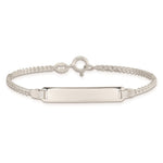 Sterling Silver Children's ID Bracelet, 5.5 x 6mm (-5.5) view