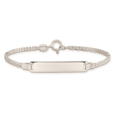 Sterling Silver Children's ID Bracelet, 5.5 x 6mm (-5.5)
