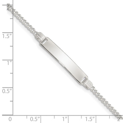 Sterling Silver Children's ID Bracelet, 5.5 x 6mm (-5.5)