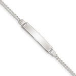 Sterling Silver Children's ID Bracelet, 5.5 x 6mm (-5.5) view