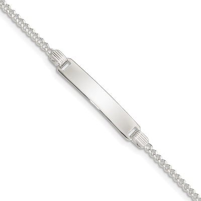 Sterling Silver Children's ID Bracelet, 5.5 x 6mm (-5.5)