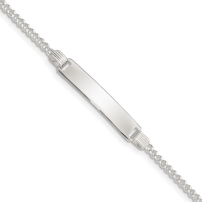 Sterling Silver Children's ID Bracelet, 5.5 x 6mm (-5.5)