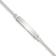 Sterling Silver Children's ID Bracelet, 5.5 x 6mm (-5.5)