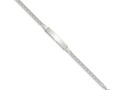 Sterling Silver Children's ID Bracelet (Style QID29-6)
