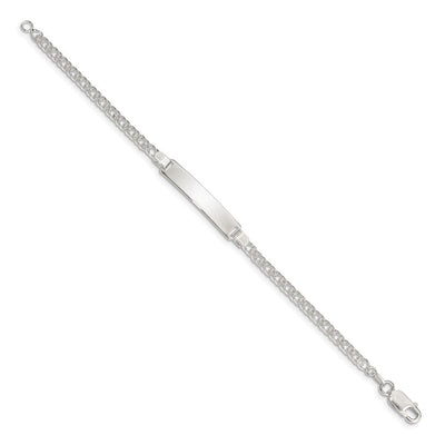 Sterling Silver Children's ID Bracelet, 6 x 6mm