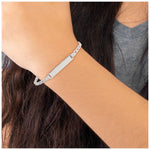 Sterling Silver Children's ID Bracelet, 6 x 6mm view