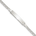 Sterling Silver Children's ID Bracelet, 6 x 6mm