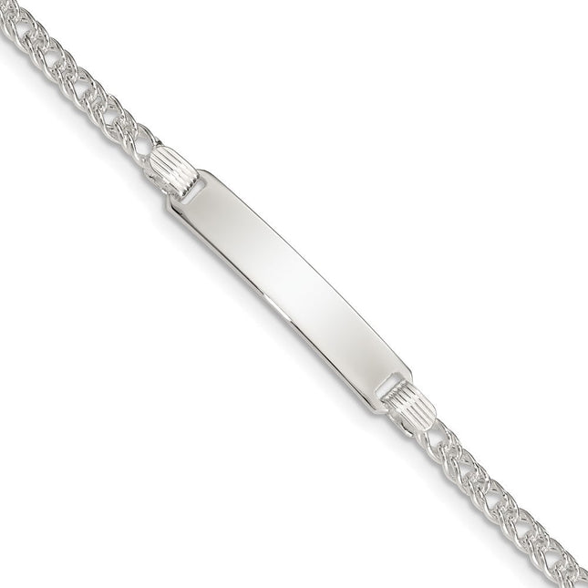 Sterling Silver Children's ID Bracelet, 6 x 6mm