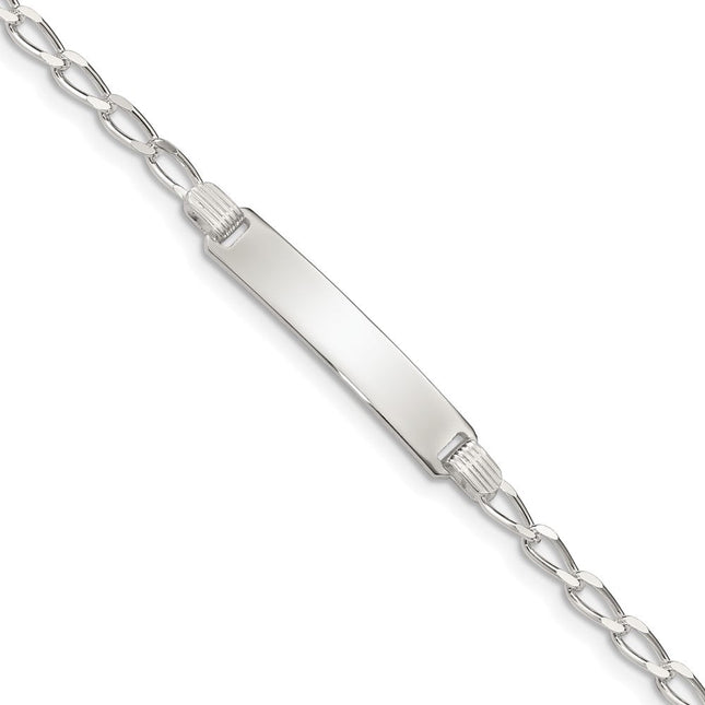 Sterling Silver Children's ID Bracelet, 5.5 x 6mm