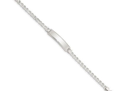 Sterling Silver Children's ID Bracelet (Style QID33-6)