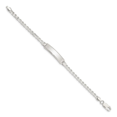 Sterling Silver Children's ID Bracelet, 5.5 x 6mm (-5.5)