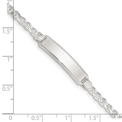 Sterling Silver Children's ID Bracelet, 5.5 x 6mm (-5.5)