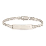 Sterling Silver Children's ID Bracelet, 5.5 x 6mm (-5.5) view