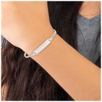 Sterling Silver Children's ID Bracelet, 5.5 x 6mm (-5.5) view