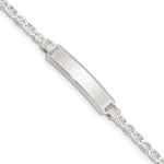 Sterling Silver Children's ID Bracelet, 5.5 x 6mm (-5.5) view