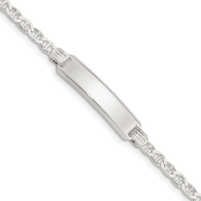 Sterling Silver Children's ID Bracelet, 5.5 x 6mm (-5.5)