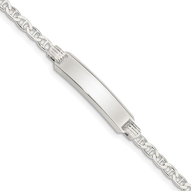 Sterling Silver Children's ID Bracelet, 5.5 x 6mm (-5.5)